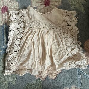Chic Cream Lace Kids Blouse
